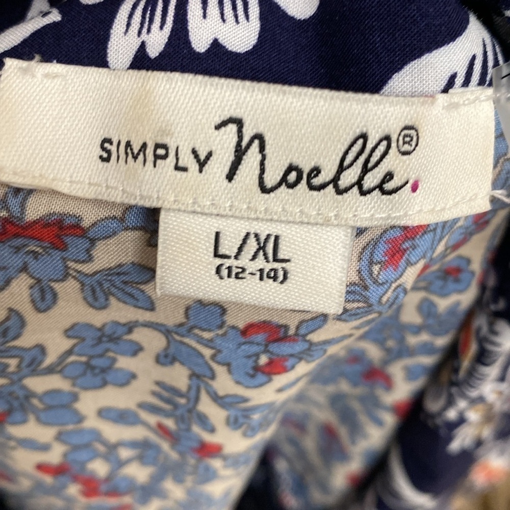 Simply Noelle button down blouse Top Tunic Womens L/XL Cottage core peasant - Picture 8 of 10